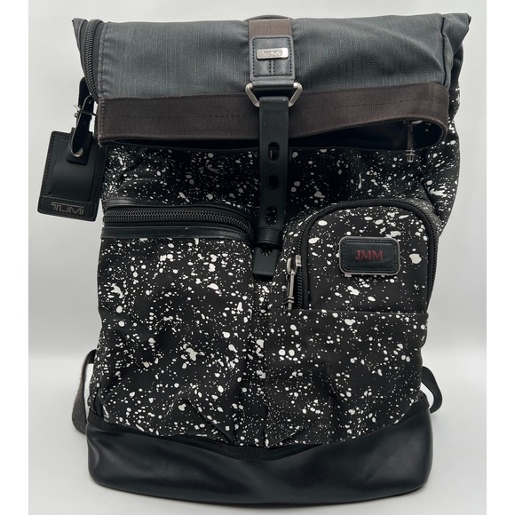 TUMI Alpha Bravo Kinser Flap Backpack - Galaxy Print in Black - Picture 1 of 13